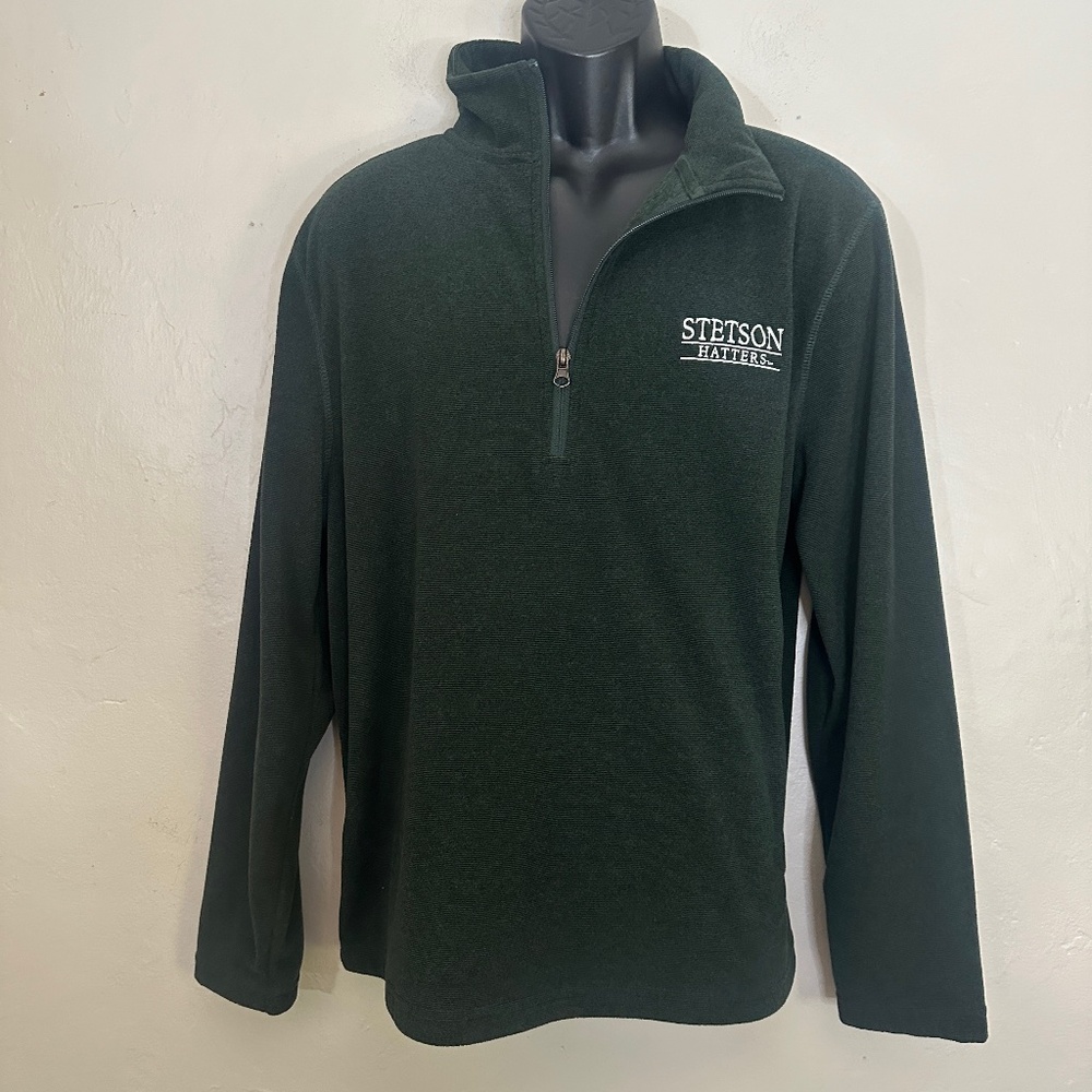 Stetson Hats 1/4 Zip Fleece Pullover Medium Gently worn 100% polyester fleece